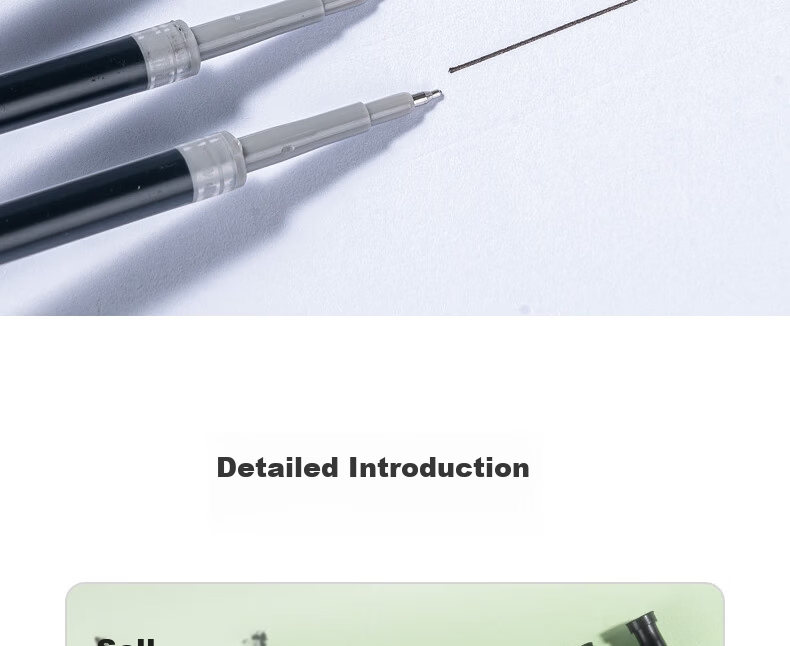 Deli Fun Puppy Diary Refill, Quick-Drying Ink Student Gel Pen Refill, Student Stationery, 0.5mm ST Tip Black Refills, 10 Pieces/bag, SE221 College Entrance Exam 8