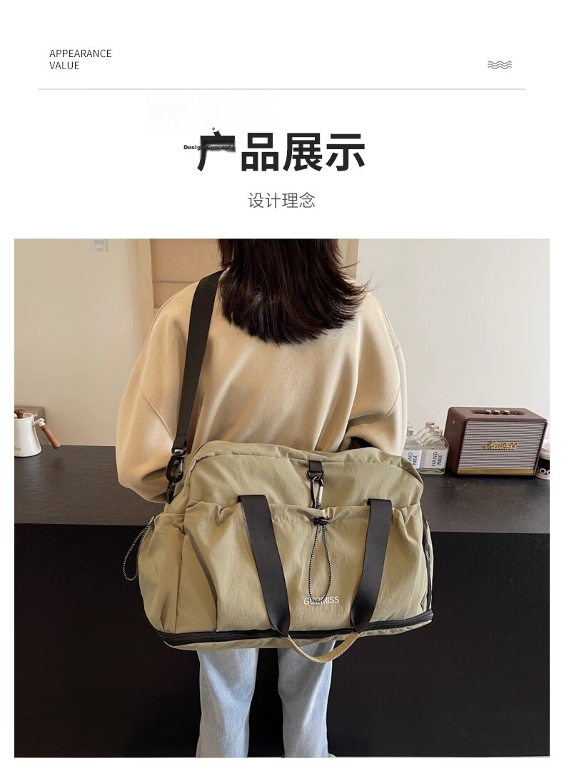 40,000 KM Travel Bag Large Capacity Expandable Luggage Sleeve Maternity Gym Handheld Crossbody Bag for Men and Women 11