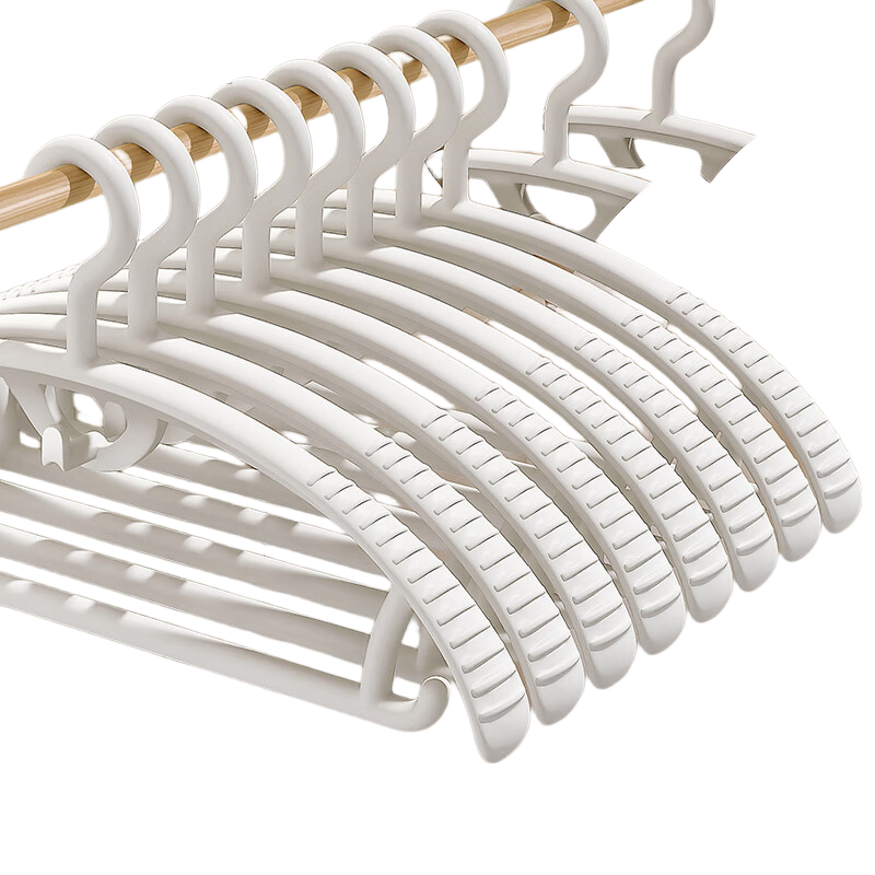 Baicaoyuan Non-Slip Wide Shoulder Hangers for Clothes, Thickened Shoulder Protection, Can Be Connected, 20 Pieces
