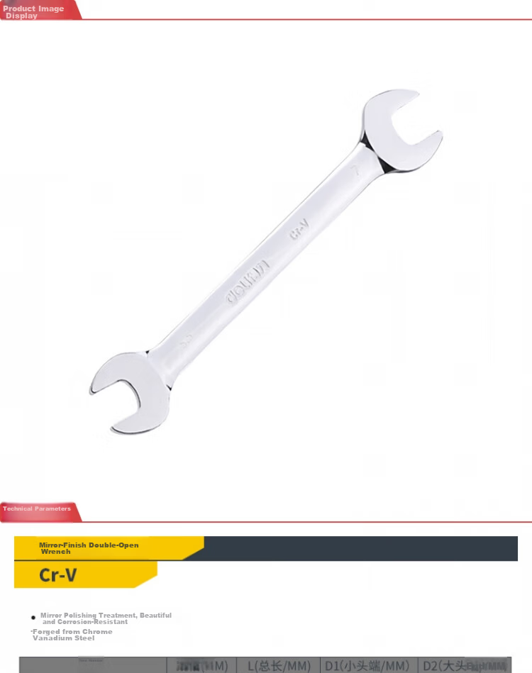 Deli Tool Double Open-End Wrench 5.5x7mm DL33305 1