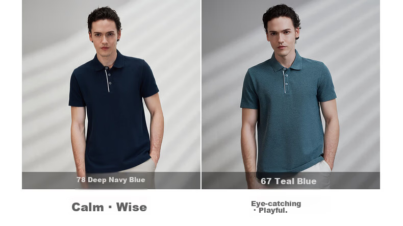 G2000 Men's Spring Summer Casual Versatile Short Sleeve Polo Shirt in Teal Blue [Pique Cotton Skin-Friendly Mall Edition] 21
