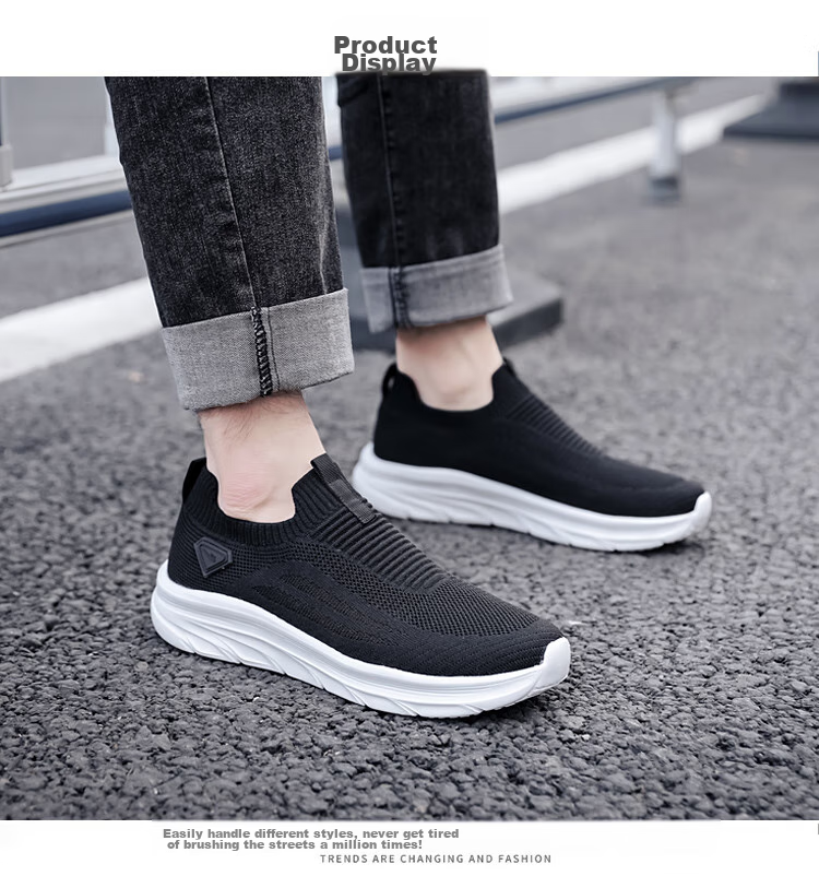 Warrior Casual Shoes for Men, Breathable Mesh Shoes, Lightweight Soft-Soled Running Sneakers, WXY(ZA)-3150, Black, Size 39 4