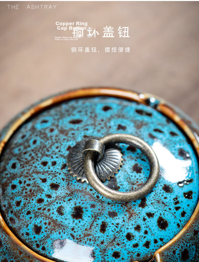 Bangu Mountain Creative Ashtray Home Office Trendy Living Room Anti-Fly Ash Hotel Ashtray Birthday Gift Father's Day 8