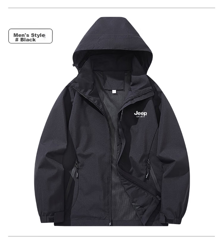 JEEP SPIRIT Men's Summer Casual Lightweight Sun Protection Jacket Comfortable Outdoor Sports Skin Jacket Dark Gray 5XL 11