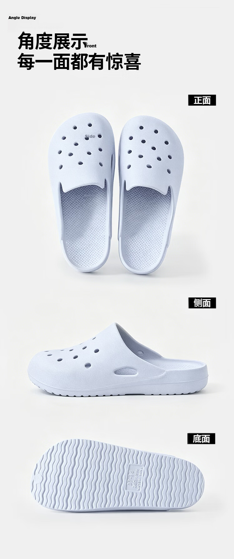 Home Story × J Dear Self-Developed EVA Odor-Resistant Ultra-Soft Perforated Slippers for Women, Pink, Size 37/38 26