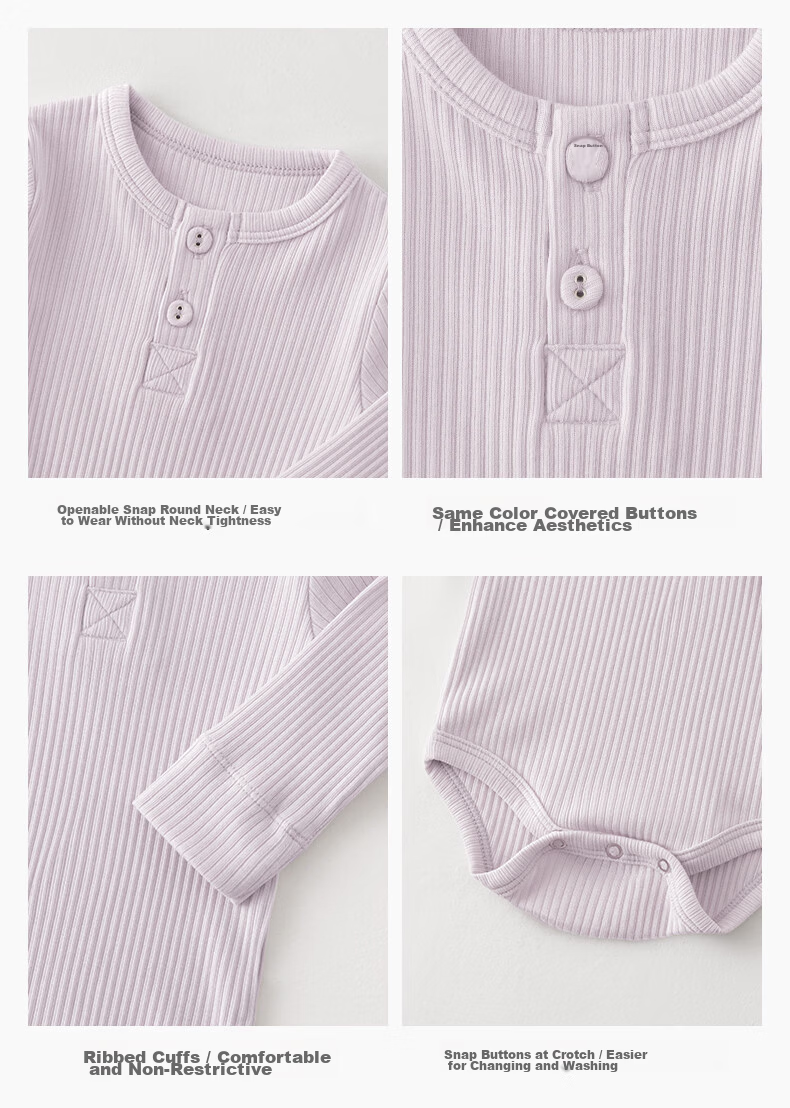 Koala Nose Baby Romper Bodysuit Newborn Cotton A-Class [Classic Basics] 20