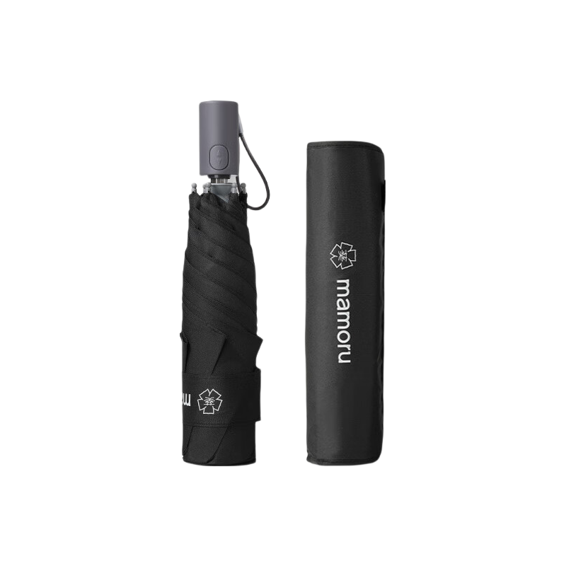 MAMORU Fully Automatic Umbrella, Memory Patch No-Folding, Men's Business Convenient Easy-To Folding Umbrella, Black