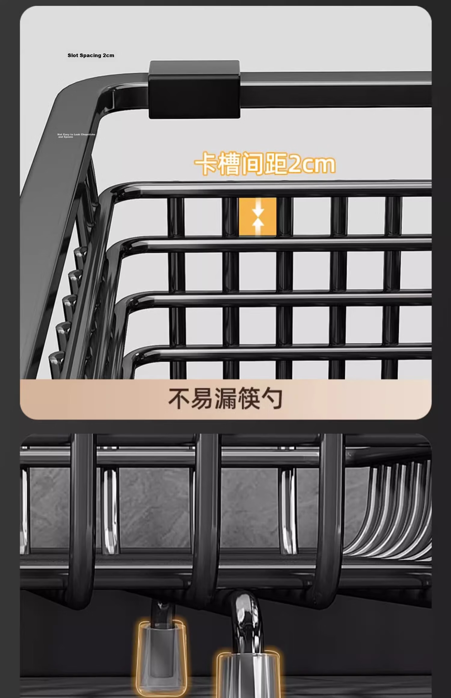 MUYA Stainless Steel Kitchen Sink Draining Rack Expandable Vegetable Strainer Basket 25