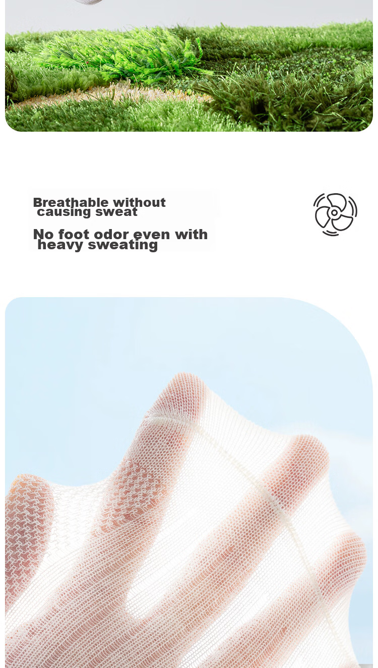 MiiOW Children's Socks, Girls' Summer Socks [Woven Mesh + Ultra-Thin Breathable], Mid-Calf Socks for Baby Girls, Cotton Thin Socks 5