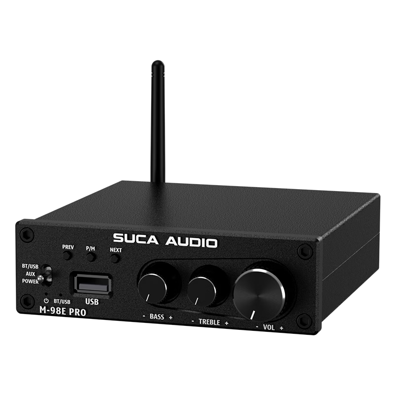 SUCA AUDIO M-98E PRO High Power Digital 2.1 Bluetooth U Disk Small Home Amplifier Subwoofer
