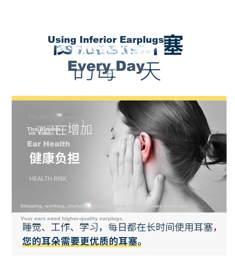 Shunxuan Noise-Cancelling Earplugs for Sleeping, Non-Damaging to Ears, Ultra-Absorbent Industrial Factory Noise Reduction Earplugs for Men And Women, Pack of 10, Light Yellow Slim Waist S037-S 2