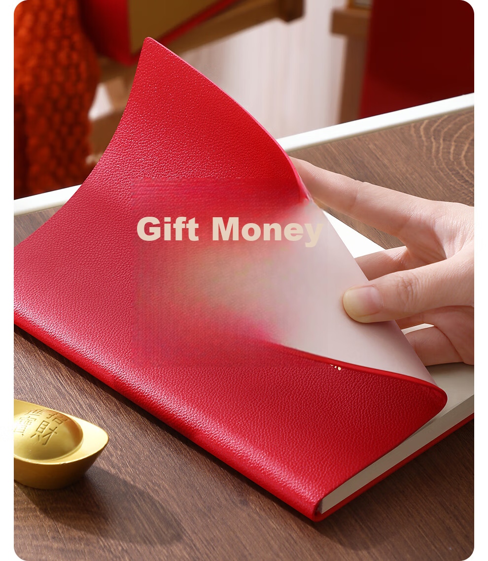 Faramon Gift Money Accounting Book for Weddings and Celebrations, Guest Gift Registry, Personal Gift Transactions Ledger, Leather Cover Gift Money Register, Sign-in Book A5 - Gift Money Ledger 11
