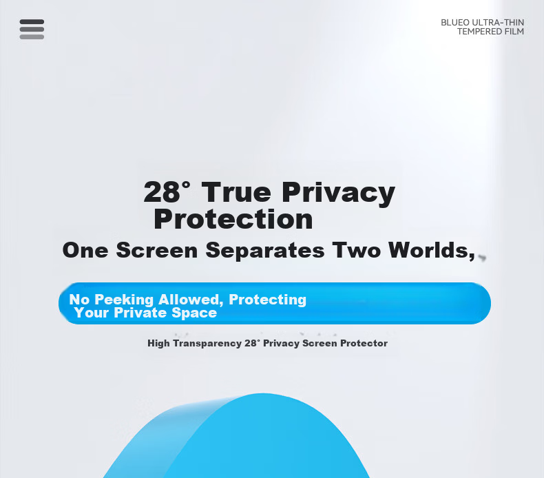 BLUEO 28° Privacy Screen Protector + New Space Capsule for VIVO X300 Ultra Tempered Glass Film, Anti-Fingerprint Dust-Free Instant Application Protective Film 2