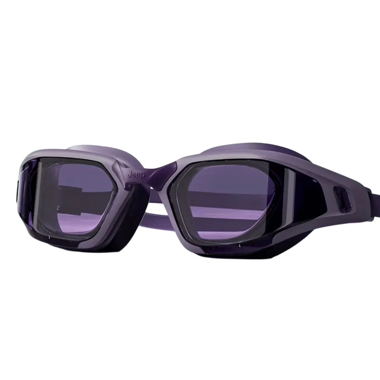 Jeep Swimming Goggles, Waterproof And Anti-Fog, HD Clear, for Women with Myopia, Professional Diving Goggles for Men, Lavender Purple, 200°