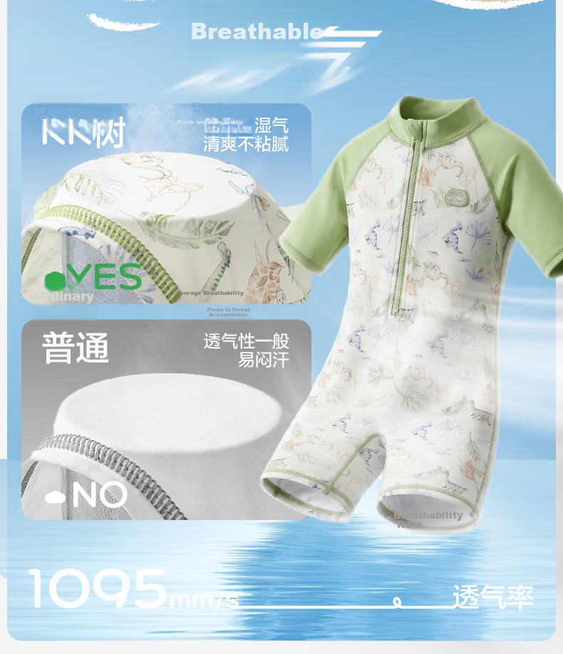 Kocotree KK Tree Kids UV Protection Long Sleeve Boys and Girls Two-Piece Swimsuit Fashion Collaboration Edition 21