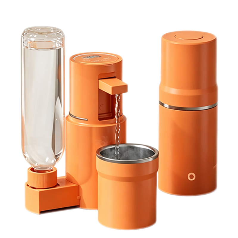 JD Jingzao Portable Instant Heating Water Dispenser 3-Second Quick Heat 1° Stepless Temperature Adjustment Mini Electric Kettle Travel Hermes Orange Travel Cup