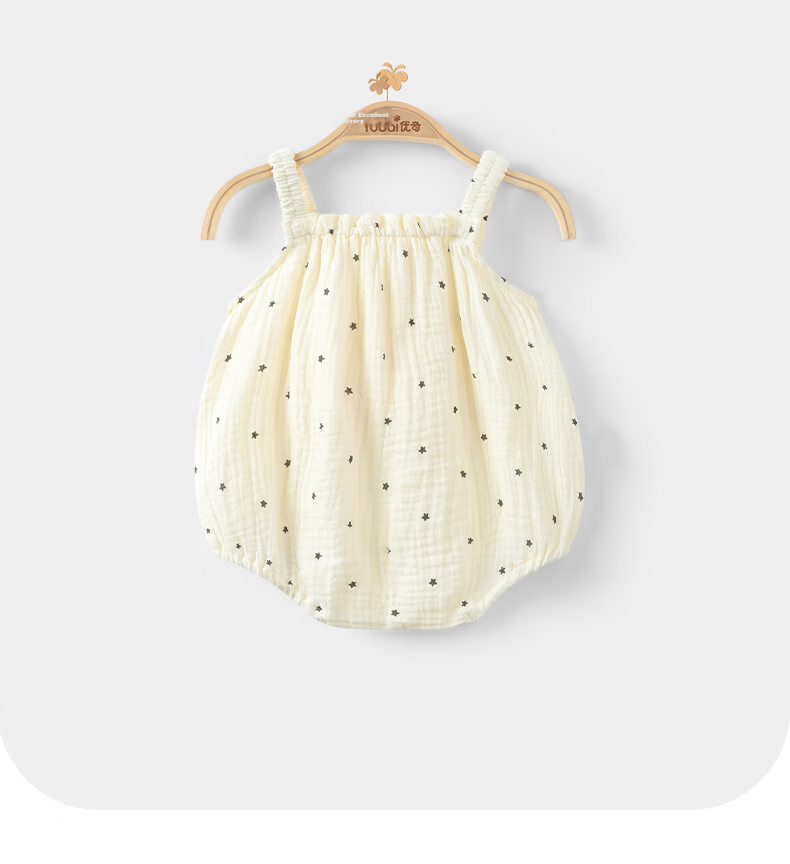 Youqi Baby Sleeveless Romper Infant One-Piece Summer Newborn Bodysuit Playsuit Crawling Suit 11