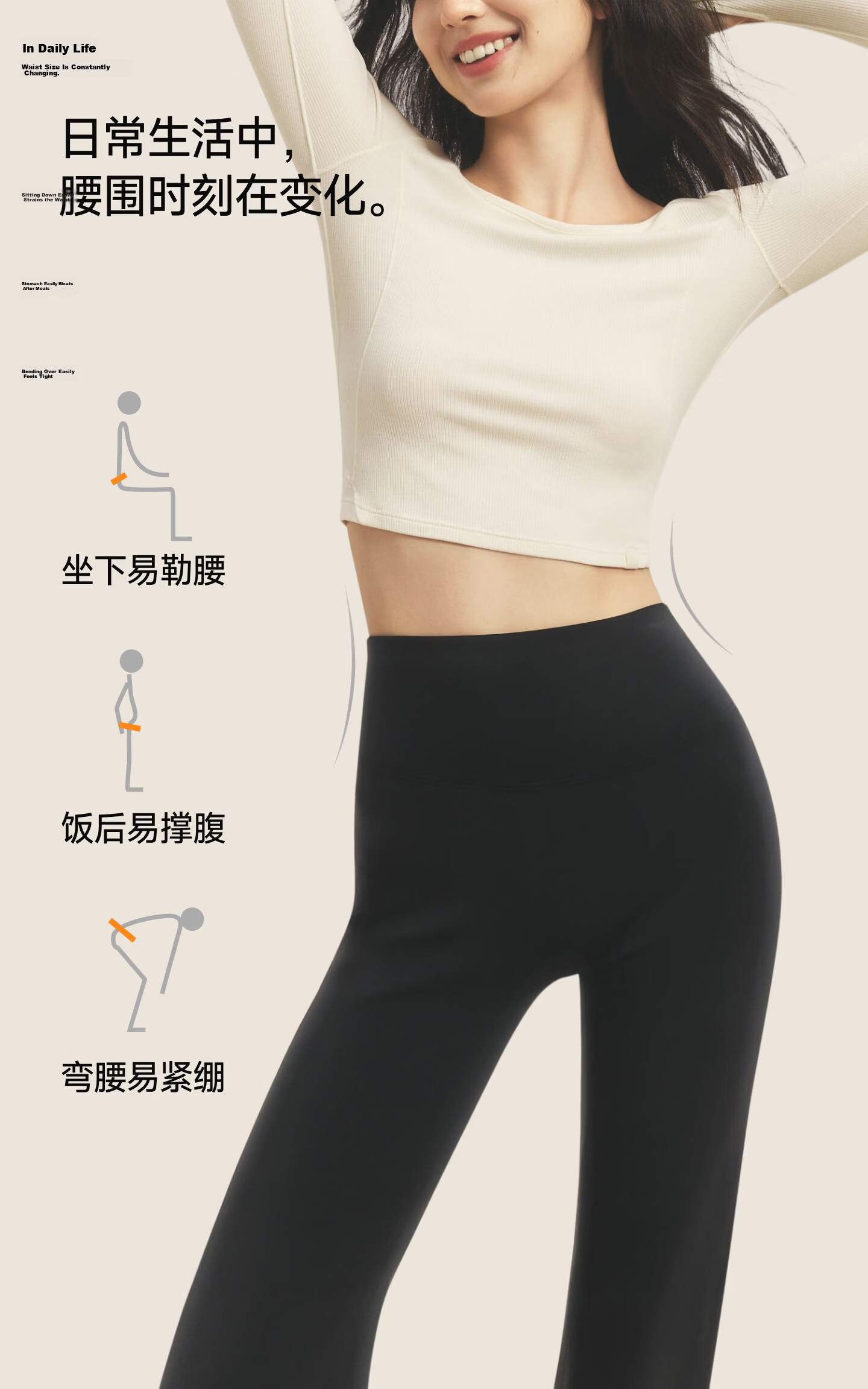 Beneunder Yoga Straight-Leg Pants for Women, Sports Pants with High Elasticity Latex Waist, Slimming And Comfortable Casual Wide-Leg Long Pants EL033 3