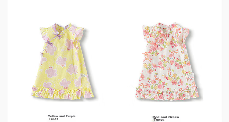 Balabala Kids Dress Girls Baby Princess Cotton Summer Chinese Style 20