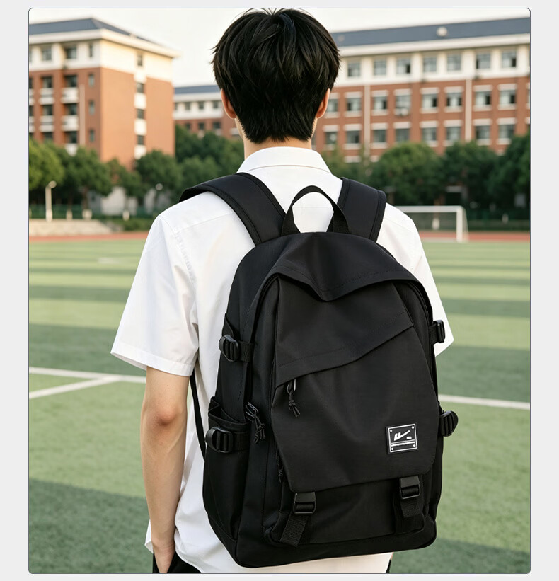 Warrior Backpack Men's Casual Water-Resistant Laptop Travel Bag Large Capacity School Bag for High School, Middle School, and College Students 13