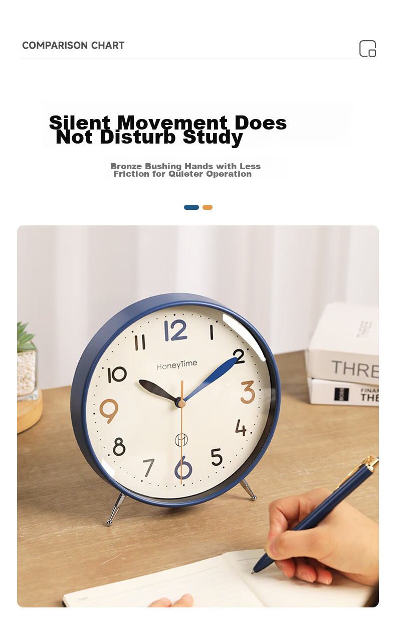 40,000 Kilometers Wall Clock Living Room Silent Quartz Wall Clock Bedroom 10 Inch Yellow 26cm Diameter 3
