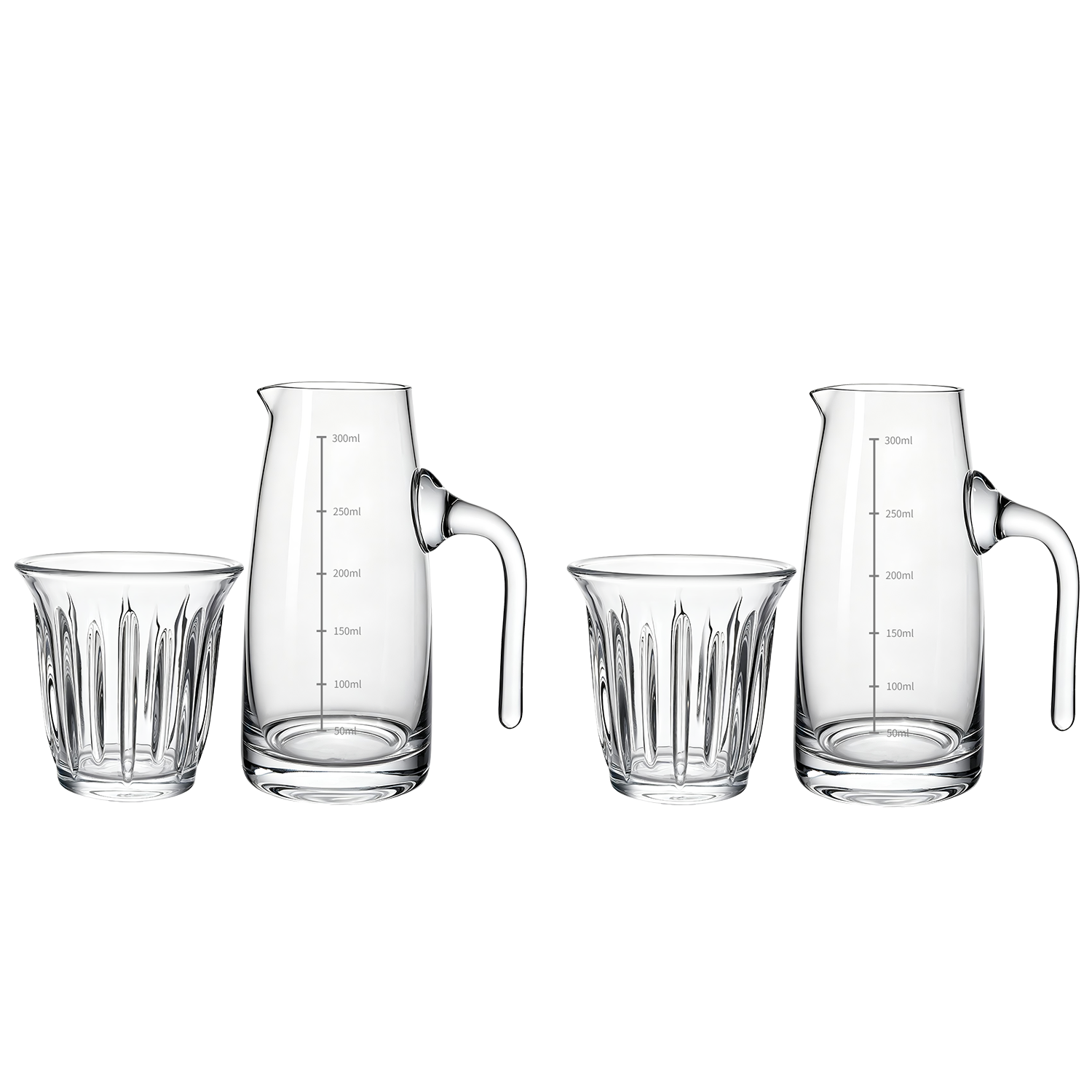 Green Apple [Tasting Event Edition] Reinforced Thickened Crystal Glass Baijiu Decanter Wine Pitcher 300ml 2-Pack