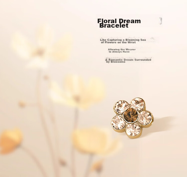 Aji Bean Women's Bracelet Daisy Fashion Small Niche Birthday Gift for Girlfriend Qixi Festival 3