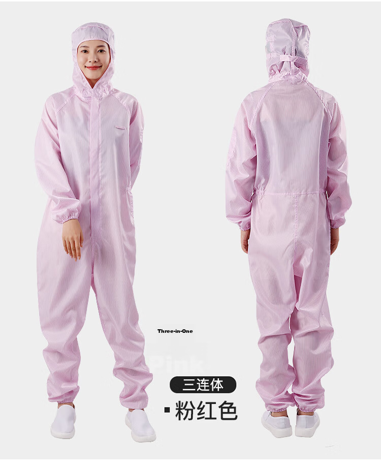 HANYANGCLEAN Anti-Static Coverall Cleanroom Suit Dustproof Paint Protective Workshop Workwear White 3XL 15
