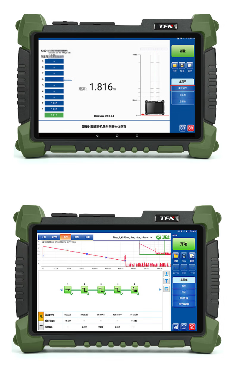 TFN RM7-C1 Online Testing PON OTDR Three-Wavelength Fiber Optic Cable Tester #5 9