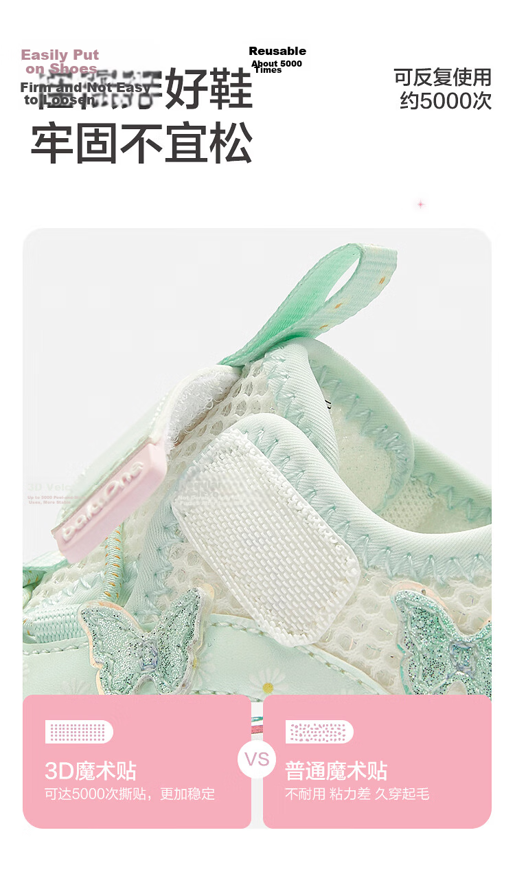 BALABALA [BalaOne] Children's Shoes, Girls' Steady Walking Sandals, New Butterfly Design for Summer 2026 6
