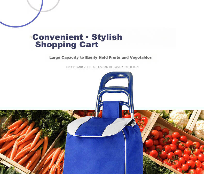 Paiying Shopping Cart, Foldable Hand-Pulled Trolley, Grocery Climbing Aid, Small Cart for Carrying Goods, Portable Pushcart, Annual Meeting Gift 1