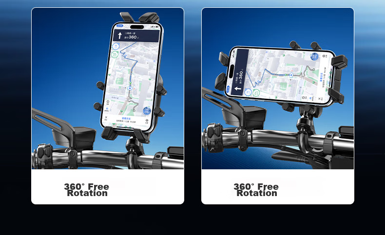 Puji Rice Electric Vehicle Phone Holder Motorcycle Delivery Rider Mobile Phone Bracket Scooter Electric Bike Navigation Mount Cycling Equipment Universal 5