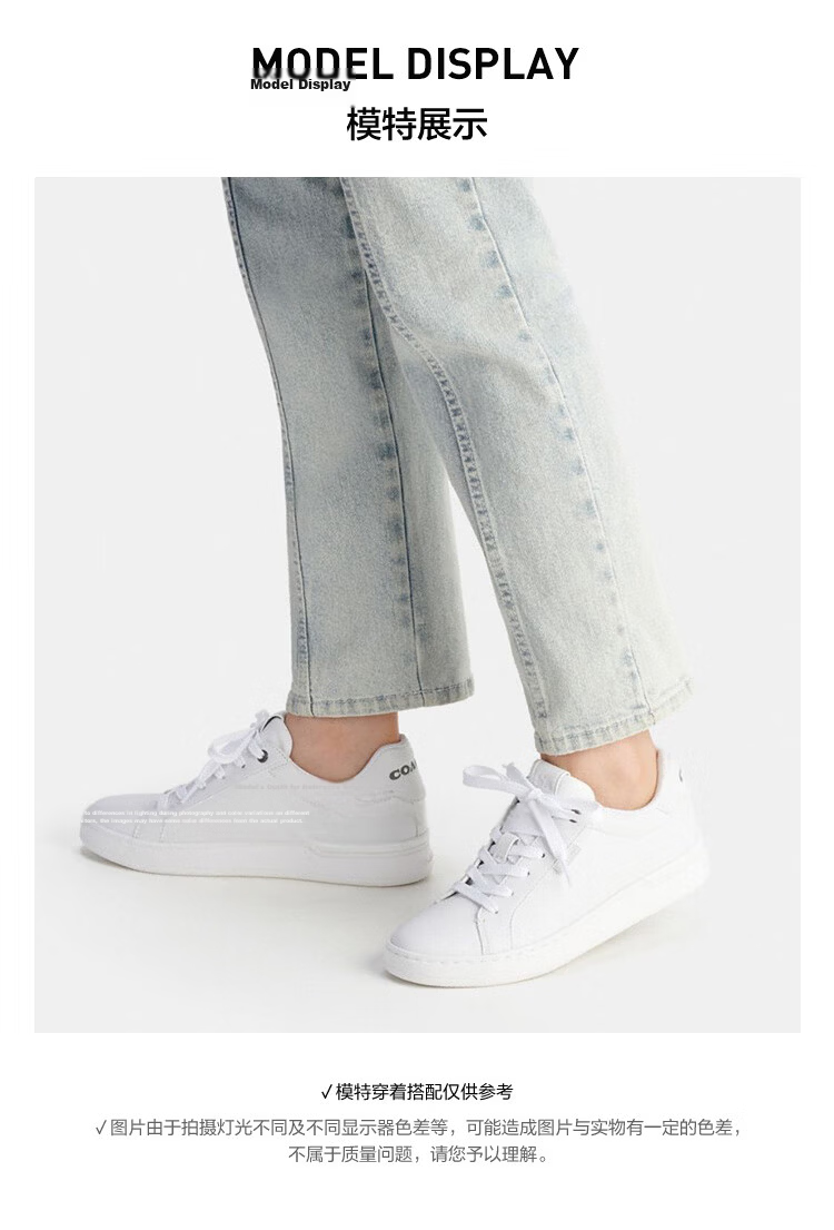 COACH Women's Low-Top Casual Sneakers White CN577 2