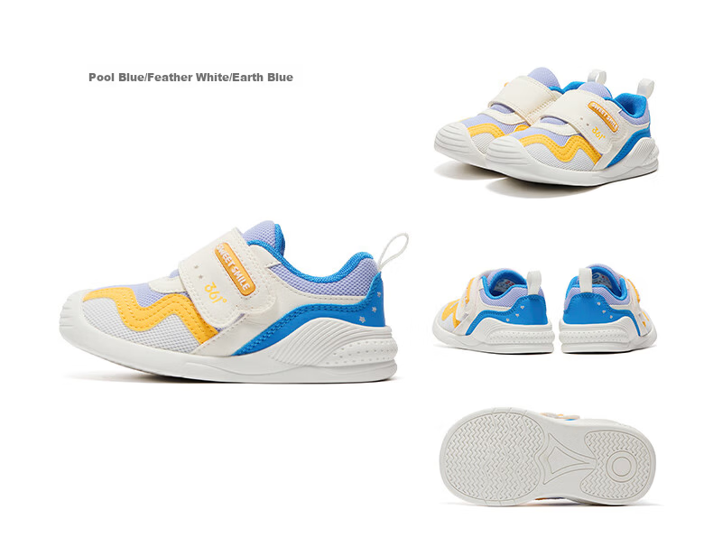 361° Children's Shoes, Toddler Walking Shoes, Autumn 2025, Boys And Girls Lightweight Bouncy Shoes, Second Stage Sneakers for Toddlers, Blue Size 26 21