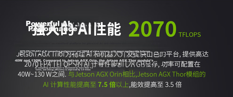 NVIDIA Jetson AGX Thor Developer Kit 2070 TFLOPS AI Smart T5000 Module 945-14070-0080-000 Development Board 4