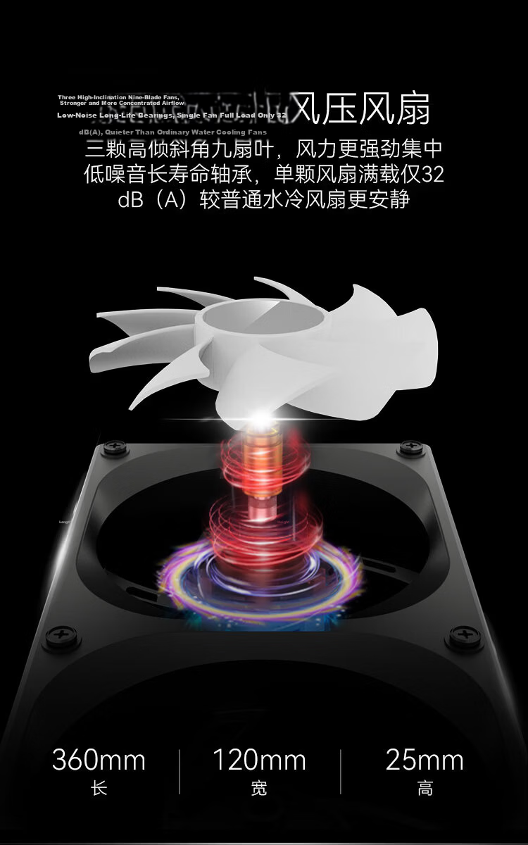 ZeroMaster 360 Mirage All-in-One Liquid Cooler Multi-Platform ARGB Sync Water Block 6