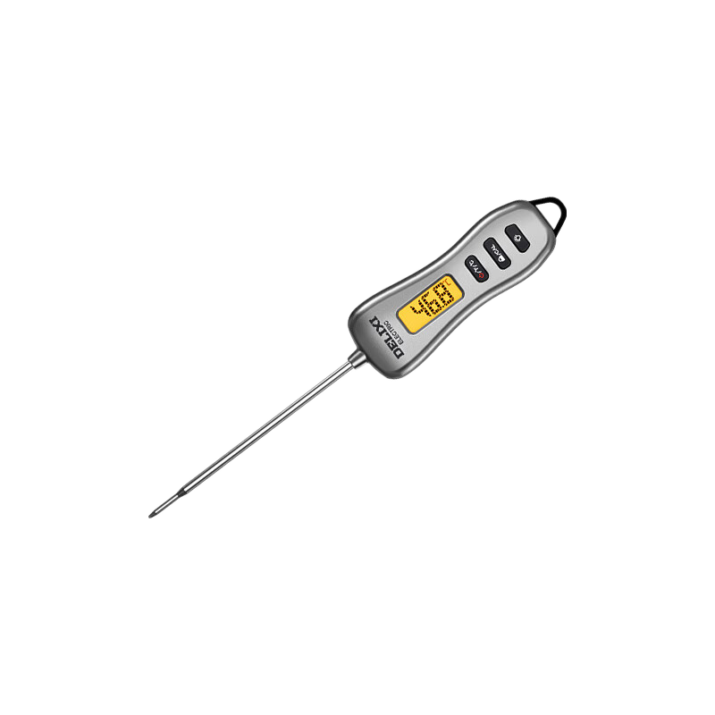 DELIXI ELECTRIC Electronic Probe Thermometer, 304 Stainless Steel ABS Kitchen Cream Temperature Measurement, Oil Temperature Measurement, Backlit Display