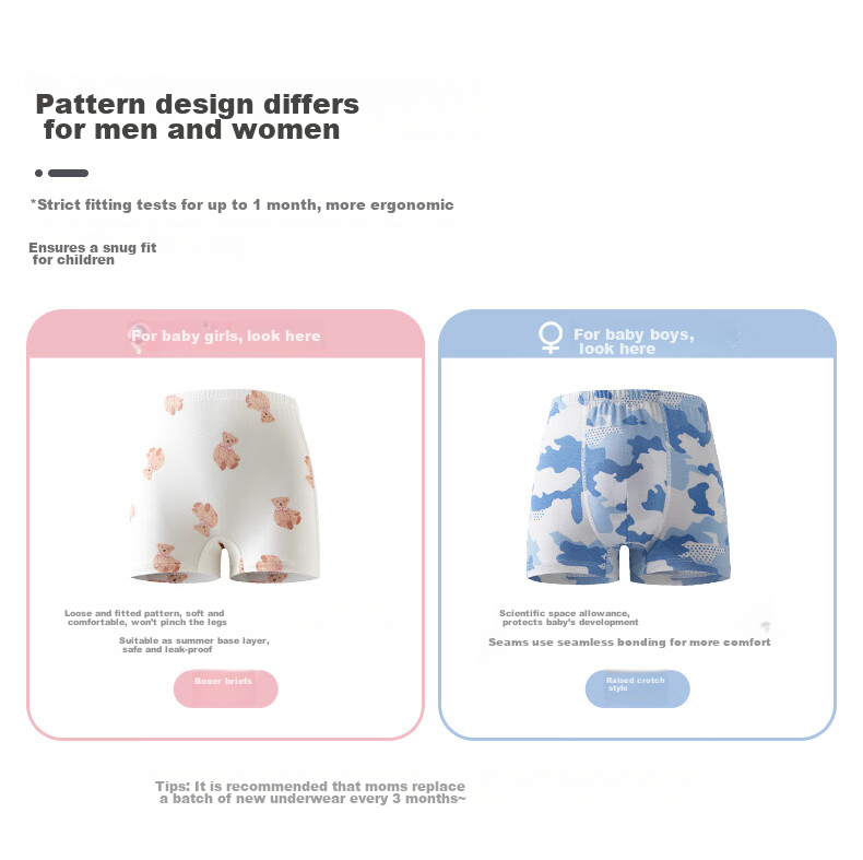 AIMER KIDS Kids Modal Mid-Waist Boxer Briefs 2-Pack Girls Boxer - Sweet Donut 120 7