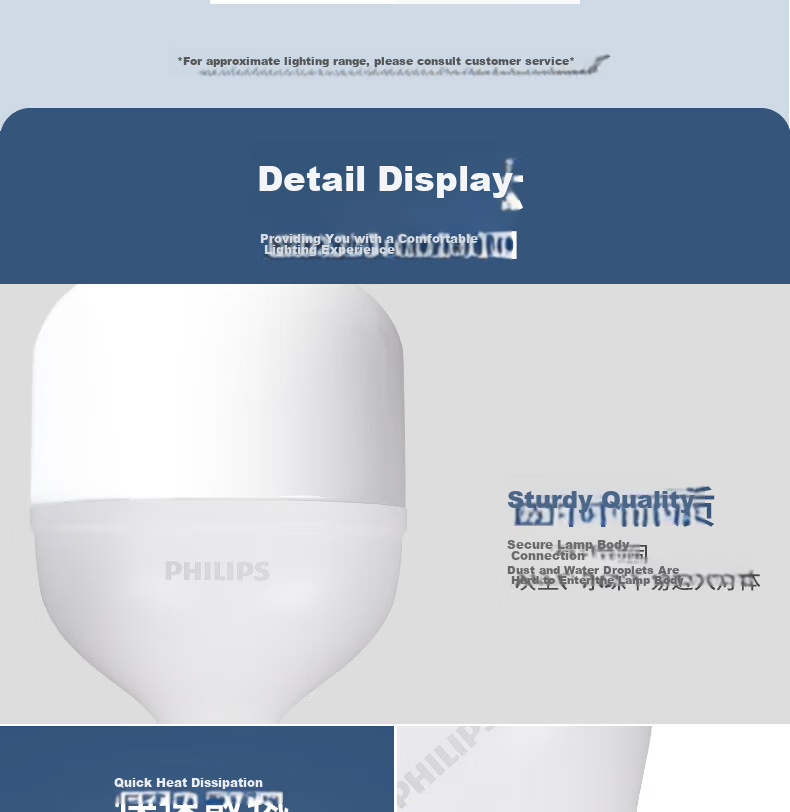 PHILIPS LED Bulb, Constant Brightness, Low Bay Light, High-Power Energy-Saving Lamp, E27 Screw Base, 30W, Cool White (6500K) 14