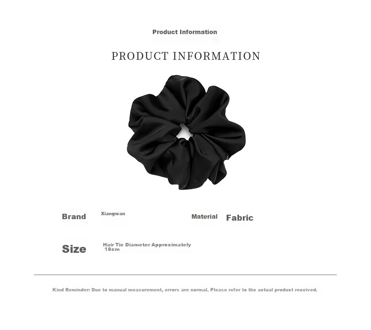 Xiangwan Satin Hair Ties Set of 2, Large Scrunchies for Women, Gentle on Hair, Elegant Hair Bands, Birthday Gift for Her 2