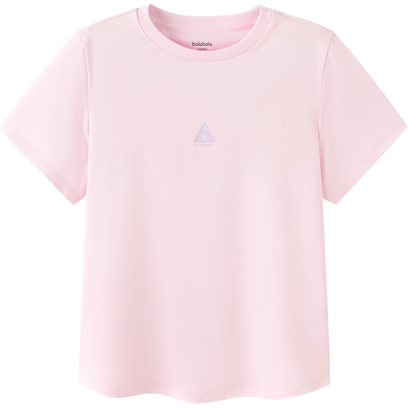 Balabala Girls' Short Sleeve T-Shirt 2026 Summer New Kids' Skin-Friendly Comfortable Quick-Dry Outdoor Base Layer Top