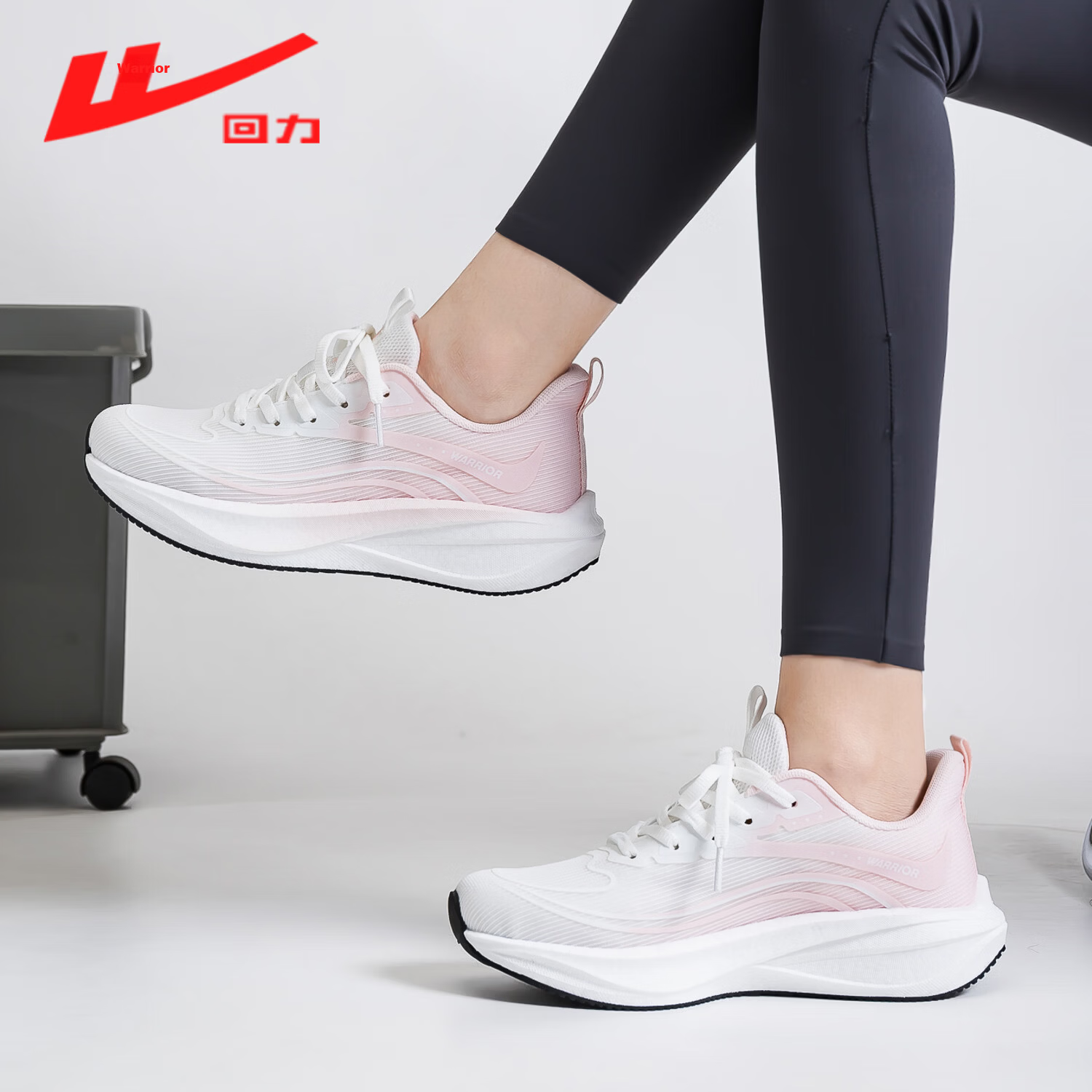 Warrior Women's Mesh Sports Shoes 2026 Summer New Lightweight Breathable Casual White Light Pink Size 37