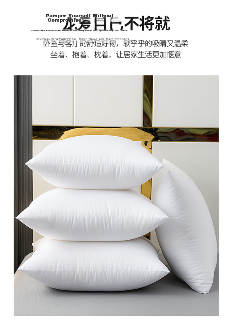 Jingxun Square Sofa Cushion Core with Zipper for Living Room and Bed Backrest Pillow Insert 2