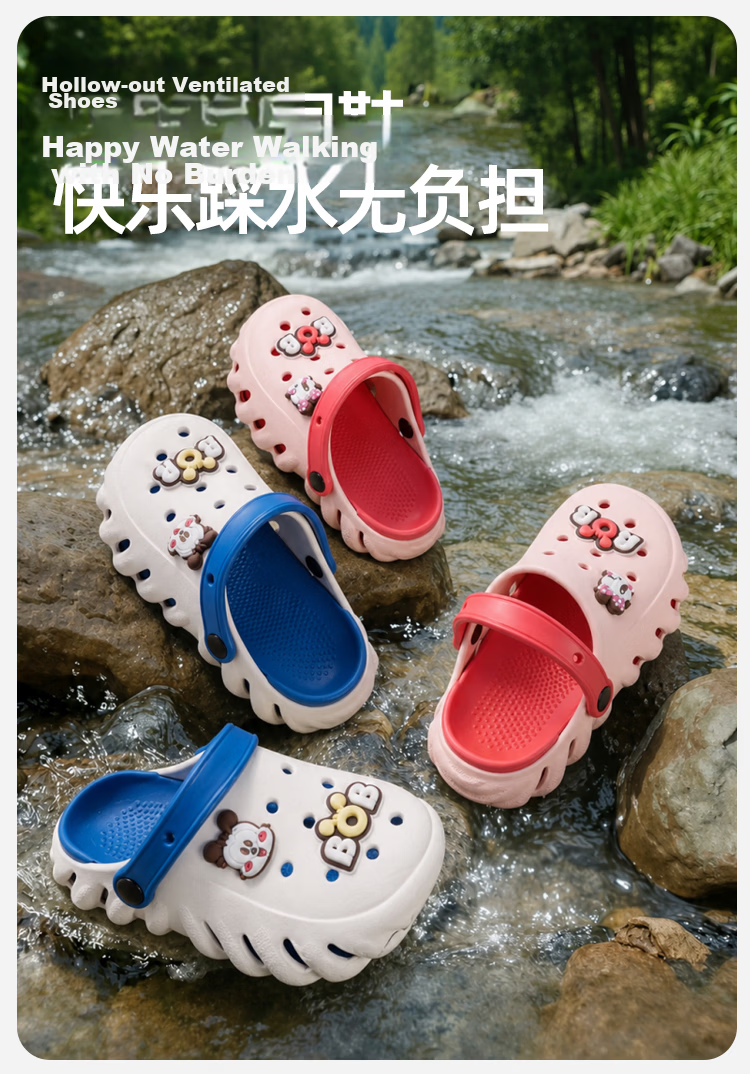 BOBDOG Kids Soft Sole Summer Sandals Boys Girls Beach Blue Size 38/39 1