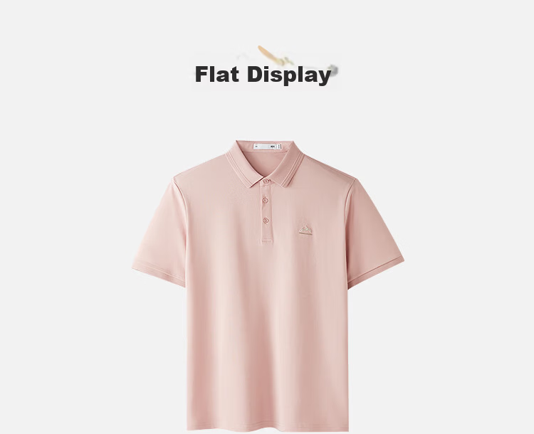 HLA Short Sleeve Polo Shirt Men 26 Mountain Not High Series Summer 190/108A Light Gray 23