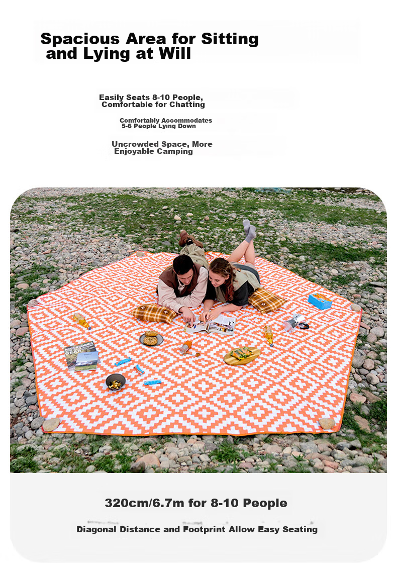 KingCamp Outdoor Picnic Mat Camping Mat Lawn Moisture-Proof Mat Tent Sleeping Mat Ultrasonic Cartoon Floor Mat Machine Washable KP2501 6