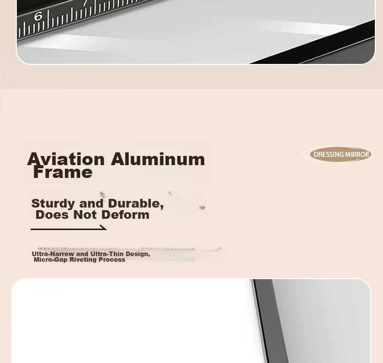 Anerya Full-Length Floor Mirror Aluminum Alloy Dressing Mirror 40x150cm for Home Bedroom Dorm Wall-Mounted 14