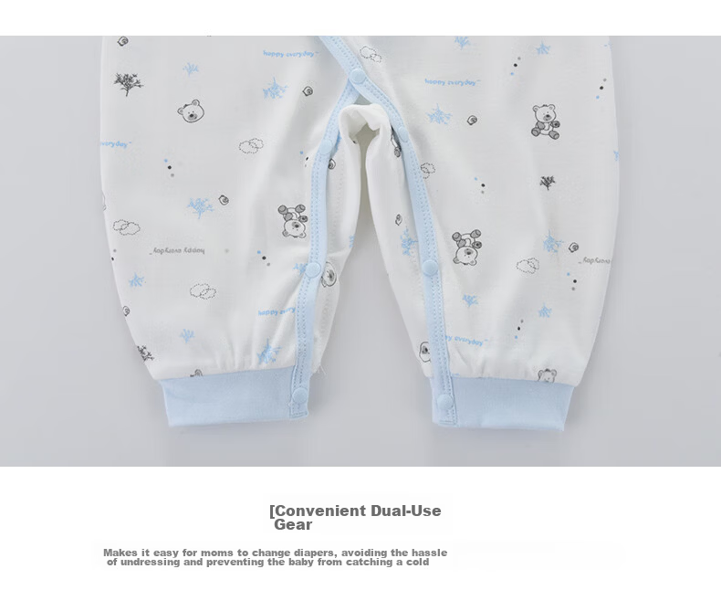 Qiaojiao Duck Baby Clothes Summer Thin Newborn Cotton Romper Crawling Suit Full Moon Baby Monk Pajamas 9