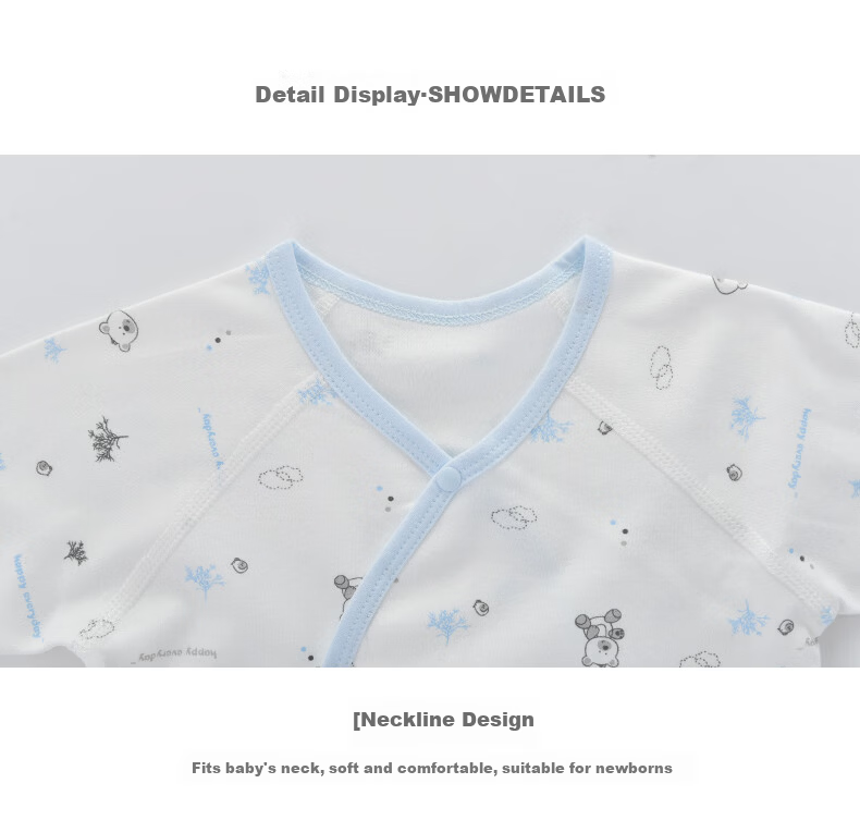 Qiaojiao Duck Baby Clothes Summer Thin Newborn Cotton Romper Crawling Suit Full Moon Baby Monk Pajamas 6