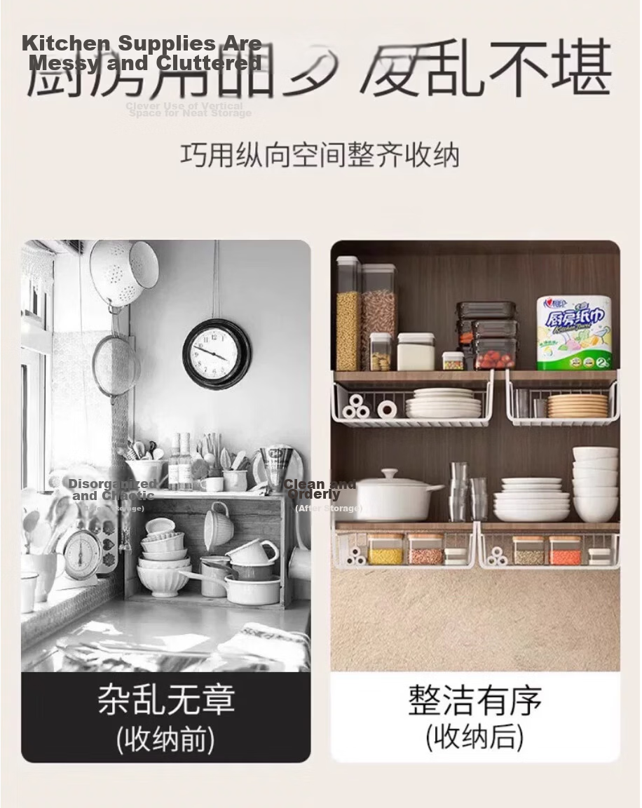 Meijia Life Dormitory Under-Desk Storage Rack Student Dormitory Desk Organizer Wardrobe Layered Shelf Bedside Snack Hanging Basket 2
